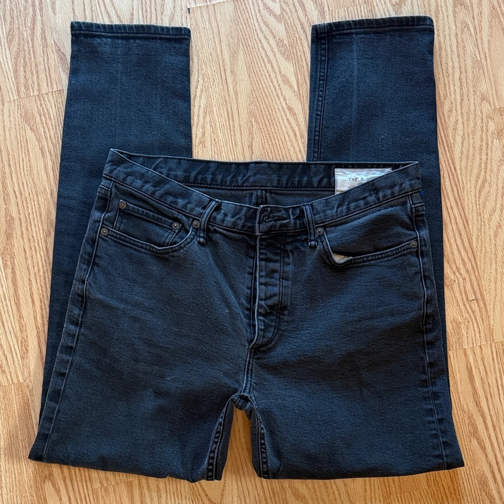 Rag & Bone Black Skinny Mens Jeans size 34/32